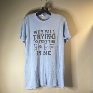 Beth Dutton graphic tee-light blue